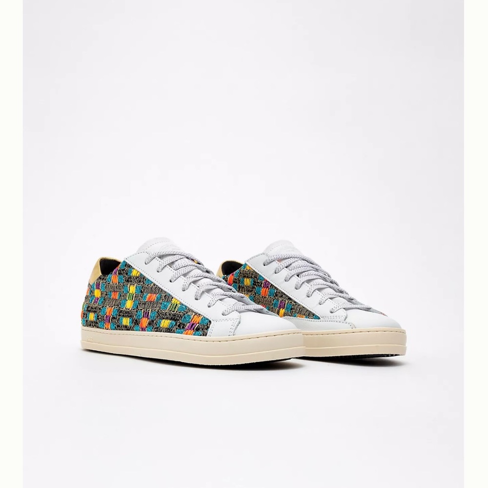 P448 John Malhia Low Top Multicolor Women’s Sneakers Size EUR 39 Us 9 NEW